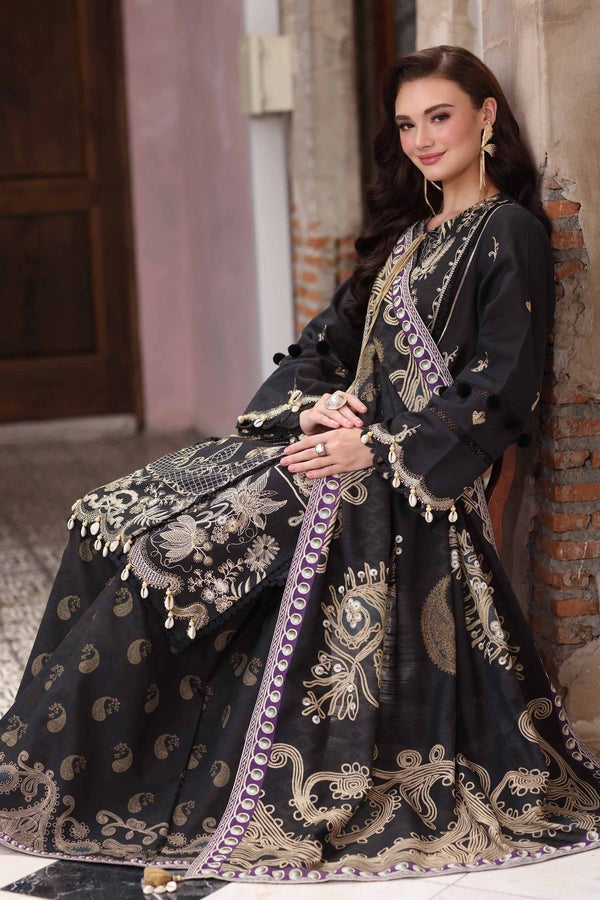 3 Piece - Digital Printed Embroidered Suit