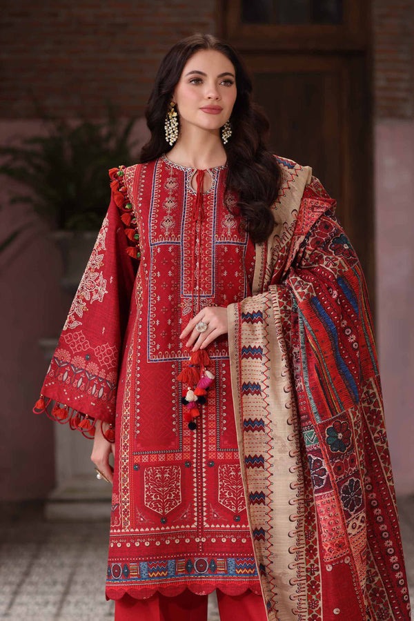 3 Piece - Digital Printed Embroidered Suit