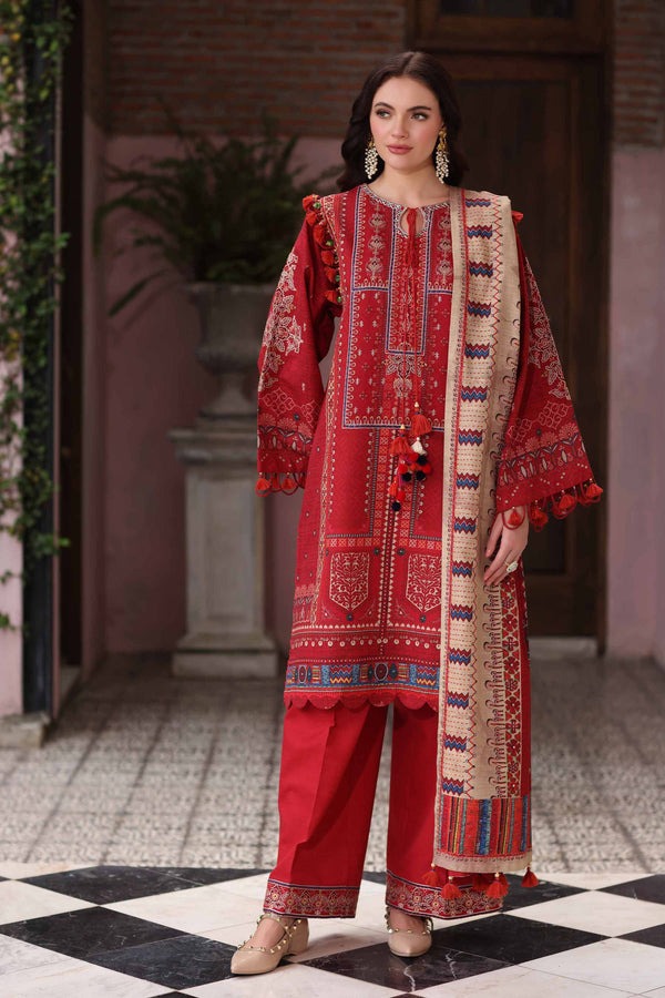 3 Piece - Digital Printed Embroidered Suit
